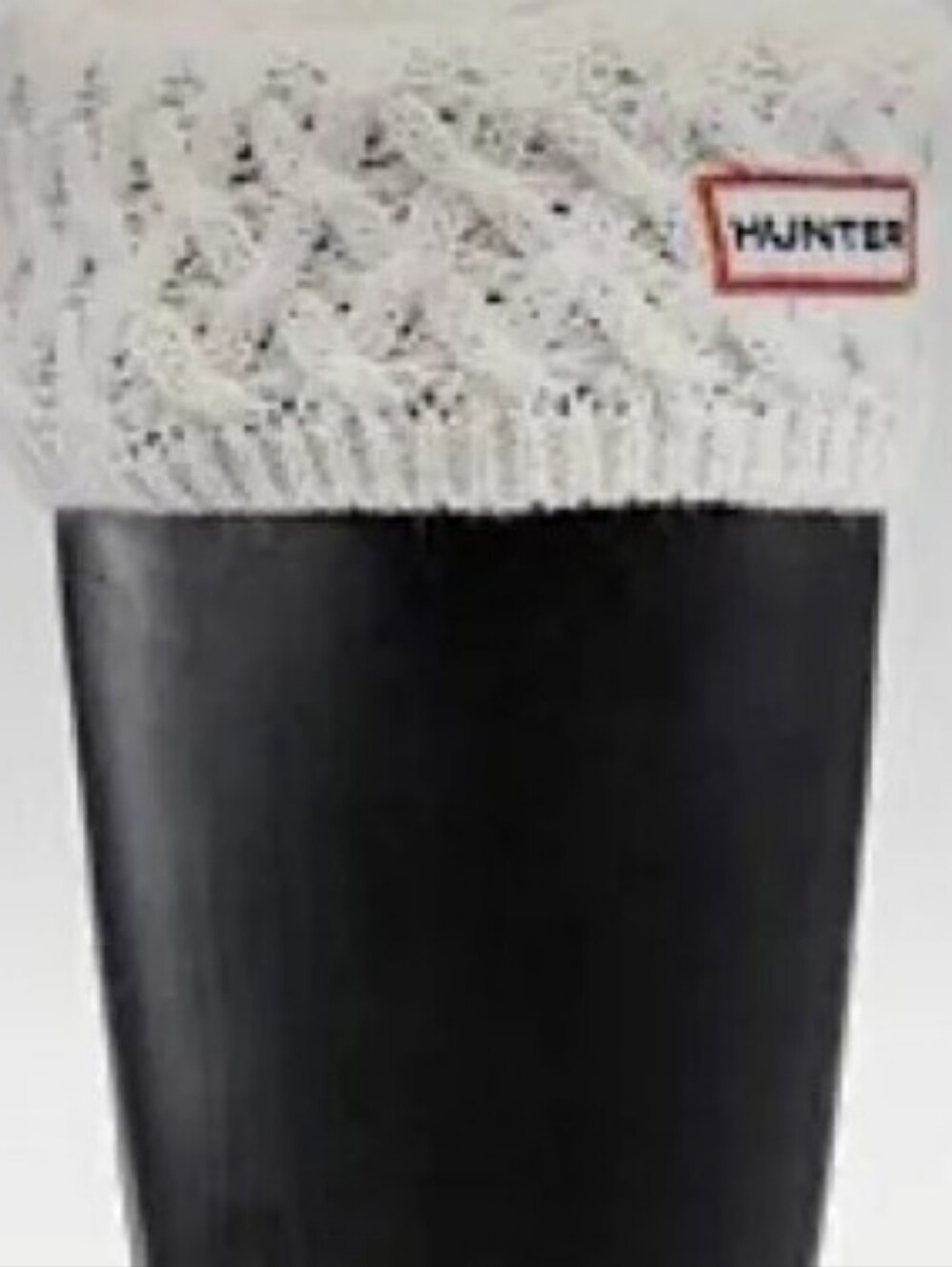 Hunter Fleece Welly Socks with Basketweave Cuff
